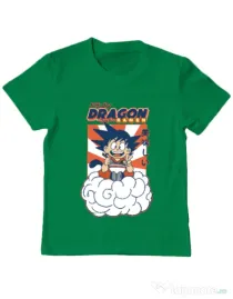 Tricou personalizat copil Dragon Ramen Verde mediu