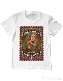Tricou personalizat copil Bob Marley Alb