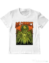 Tricou personalizat copil WE CONNECT Alb