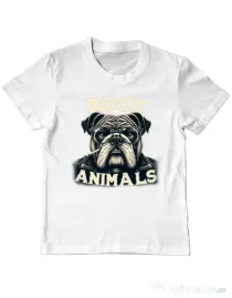 Tricou personalizat copil BULLDOG 06 Alb