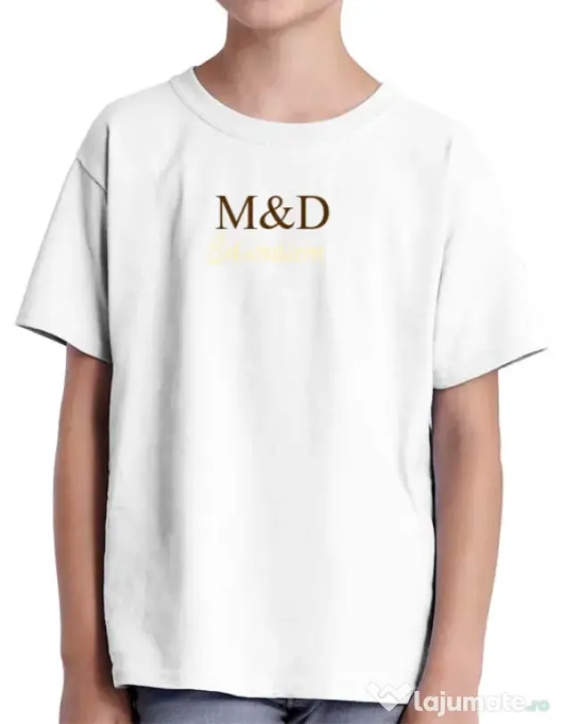 Tricou personalizat copil M&D 10 Alb
