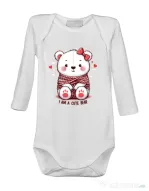 Baby body CUTE BEAR 2 Alb