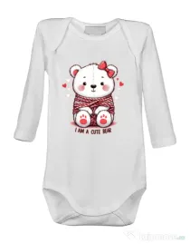 Baby body CUTE BEAR 2 Alb