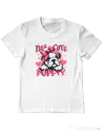Tricou personalizat copil BULLDOG 13 Alb