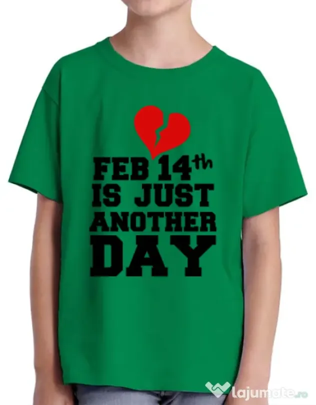 Tricou ADLER copil 14 Februarie Verde mediu