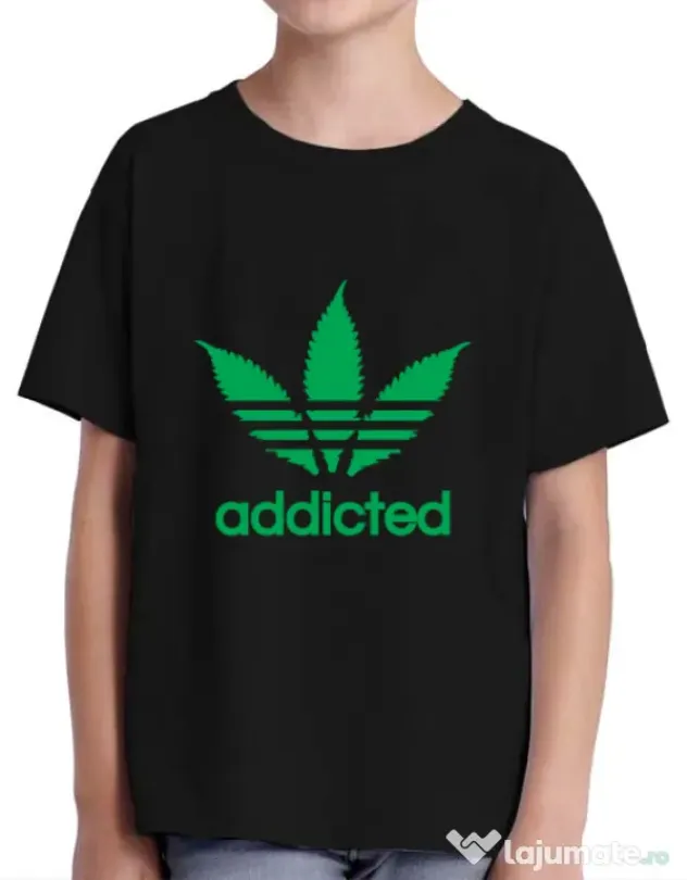 Tricou ADLER copil Addicted Negru