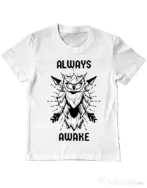 Tricou ADLER copil Always awake Alb