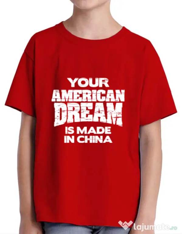 Tricou ADLER copil American dream Rosu