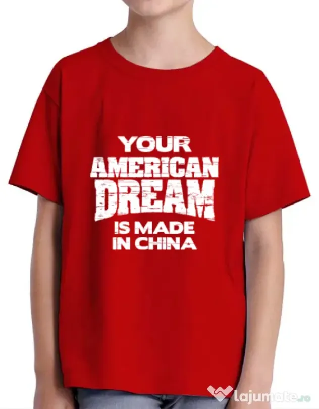 Tricou ADLER copil American dream Rosu