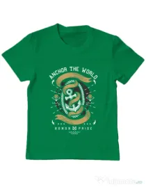 Tricou ADLER copil Anchor The World Verde mediu