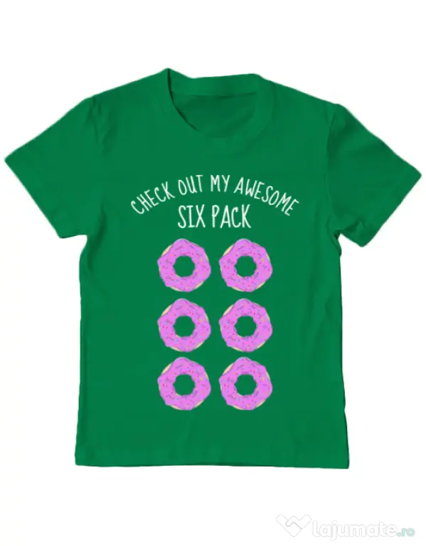 Tricou ADLER copil Awesome sixpack Verde mediu