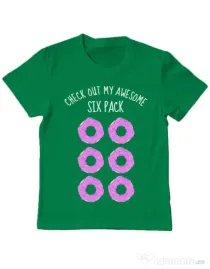 Tricou ADLER copil Awesome sixpack Verde mediu