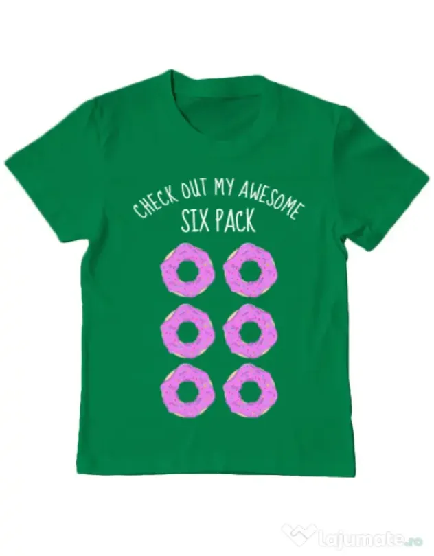 Tricou ADLER copil Awesome sixpack Verde mediu