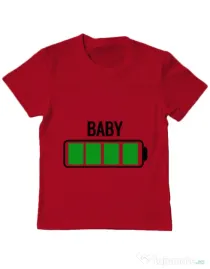 Tricou ADLER copil Baby battery Rosu