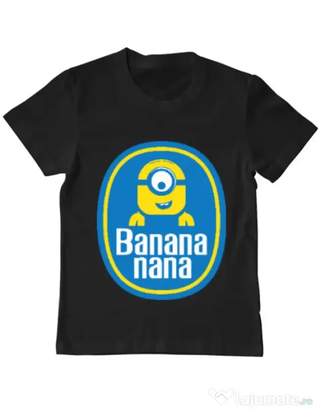 Tricou ADLER copil Bananana Negru