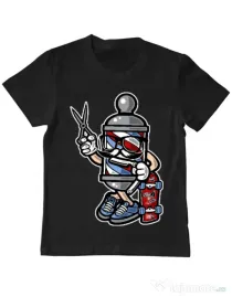 Tricou ADLER copil Barber Skater Negru