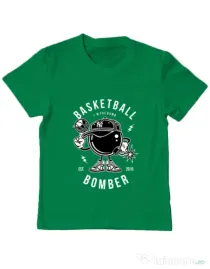 Tricou ADLER copil Basketball Bomber Verde mediu