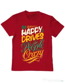 Tricou ADLER copil Be happy Rosu