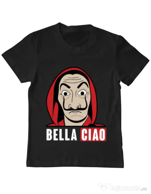 Tricou ADLER copil Bella ciao Negru