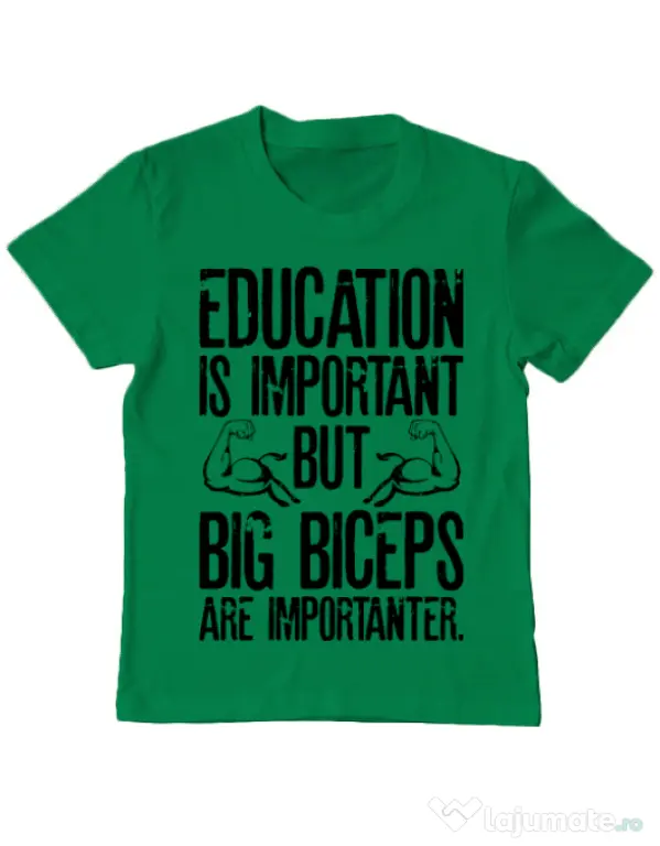 Tricou ADLER copil Big biceps Verde mediu