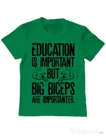 Tricou ADLER copil Big biceps Verde mediu