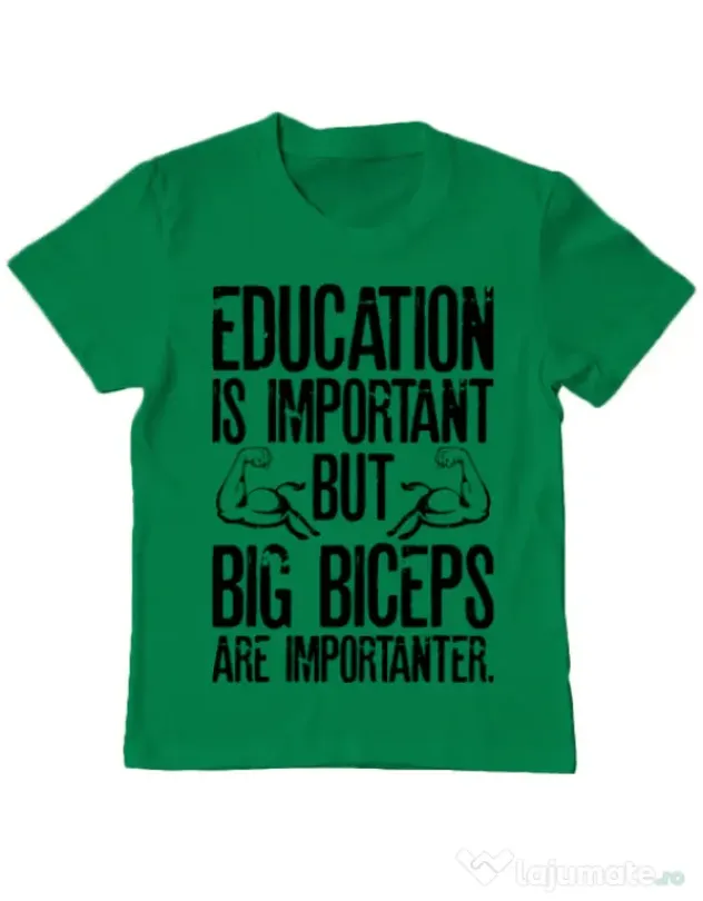 Tricou ADLER copil Big biceps Verde mediu