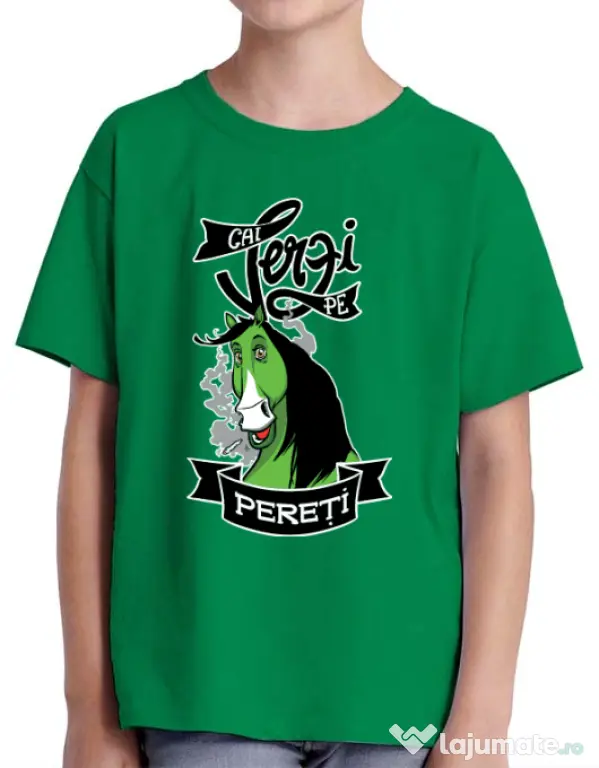 Tricou ADLER copil Cai verzi Verde mediu
