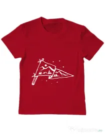 Tricou ADLER copil Camp Flag Rosu