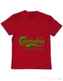 Tricou ADLER copil Cannabis Rosu