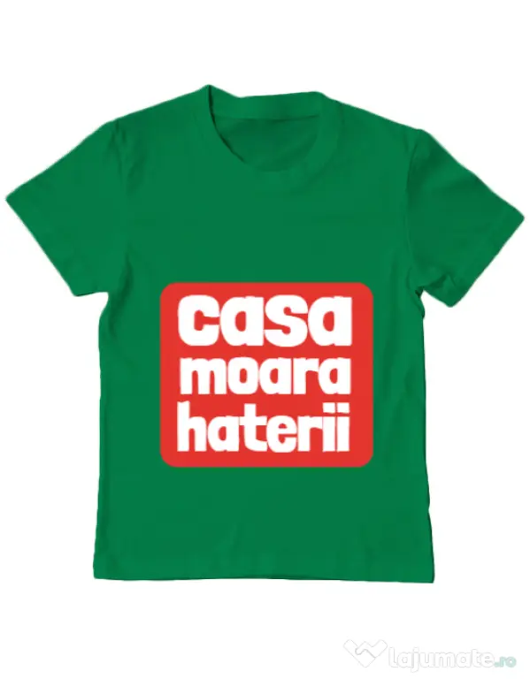 Tricou ADLER copil Casa moara haterii Verde mediu
