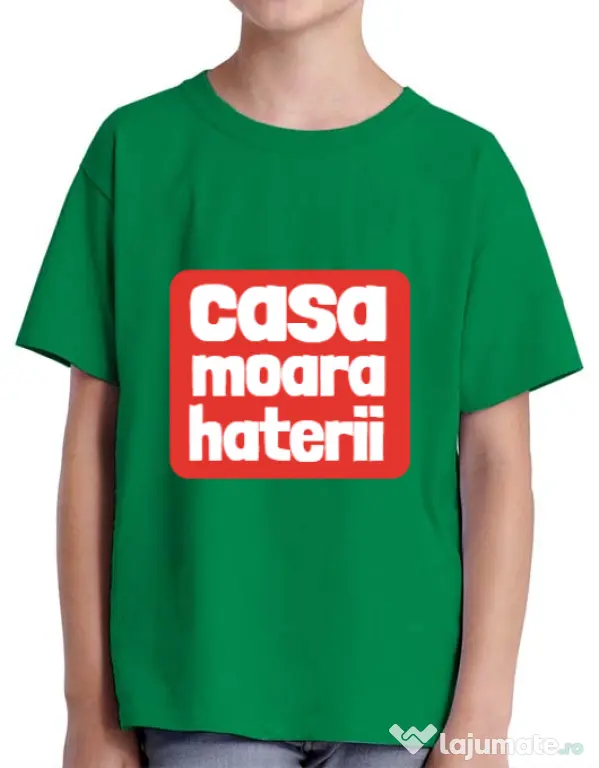 Tricou ADLER copil Casa moara haterii Verde mediu