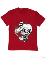 Tricou ADLER copil Coffee Addict Rosu