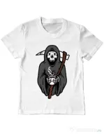 Tricou ADLER copil Coffee Reaper Alb