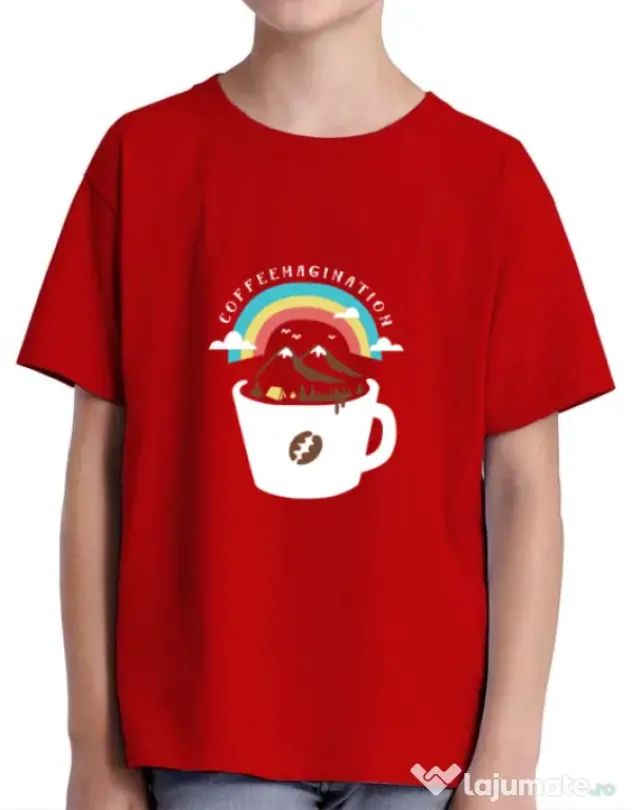 Tricou ADLER copil Coffeemagination Rosu