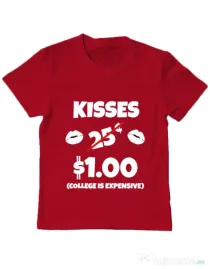 Tricou ADLER copil College is expensive Rosu