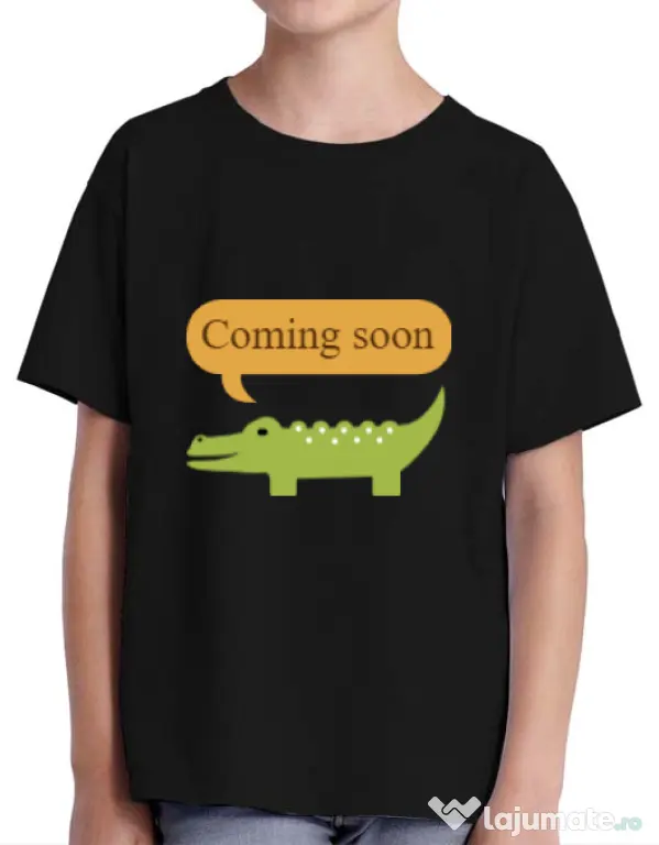 Tricou ADLER copil Coming soon Negru