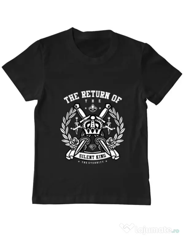 Tricou ADLER copil Crown Negru