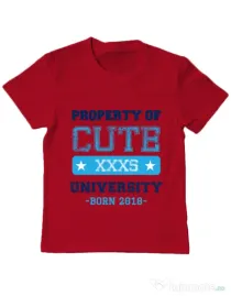 Tricou ADLER copil Cute university Rosu