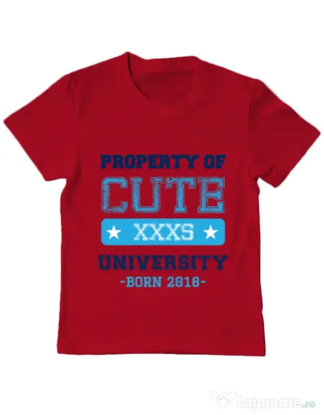 Tricou ADLER copil Cute university Rosu