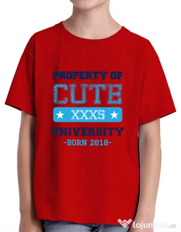Tricou ADLER copil Cute university Rosu