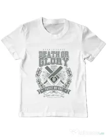 Tricou ADLER copil Death or Glory Alb