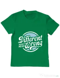Tricou ADLER copil Different Doesnt Mean Wrong Verde mediu