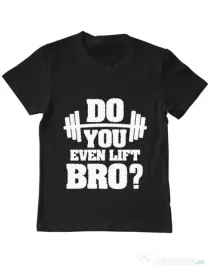 Tricou ADLER copil Do you even lift Negru