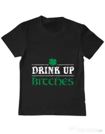 Tricou ADLER copil Drink up bitches Negru