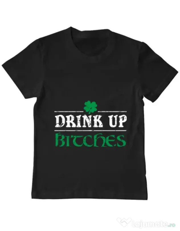 Tricou ADLER copil Drink up bitches Negru