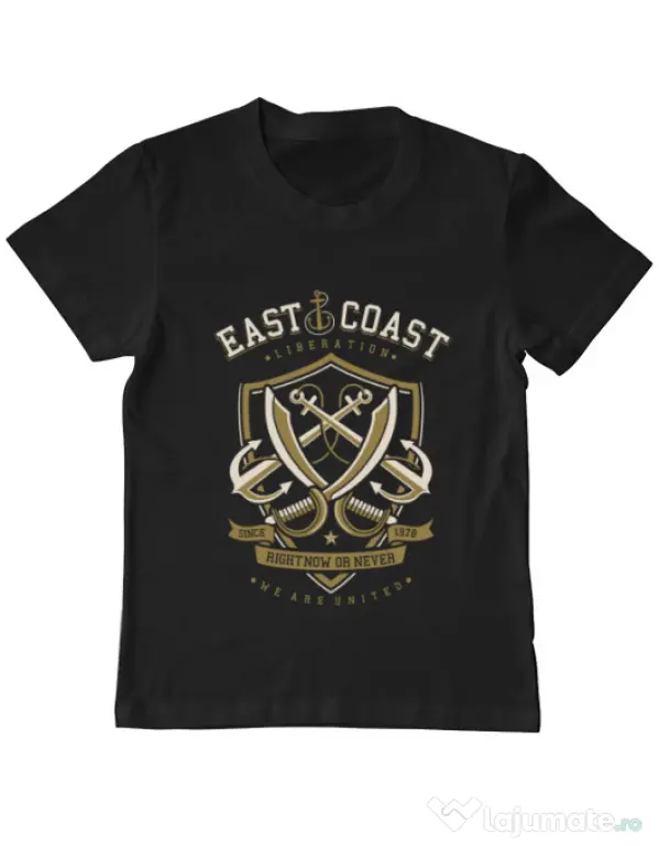 Tricou ADLER copil East Coast Negru