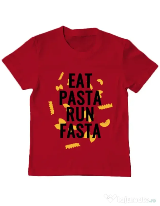 Tricou ADLER copil Eat pasta Rosu