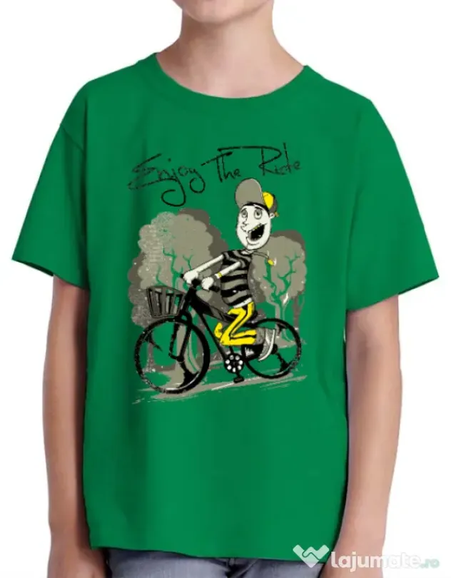 Tricou ADLER copil Enjoy the ride Verde mediu