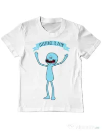Tricou ADLER copil Existence is pain Alb