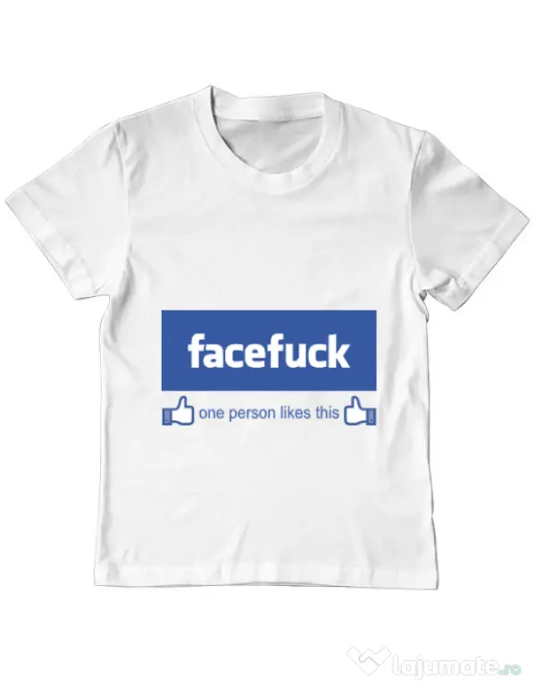 Tricou ADLER copil Facefuck Alb